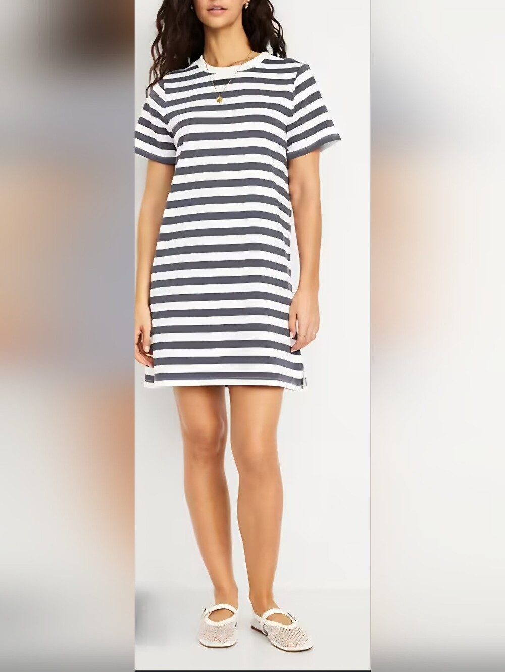 Old Navy Women's Striped Short Sleeve T-Shirt Dress Size Small Petite. NWT